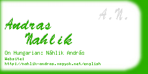 andras nahlik business card